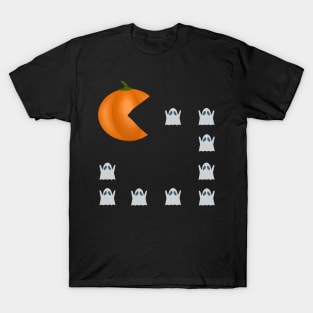 pumpkin and ghosts together for halloween funny party costume T-Shirt